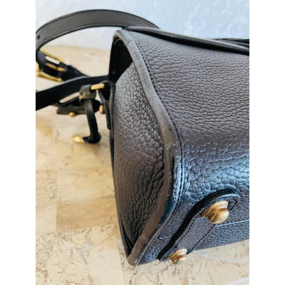 Vtg Dooney and Bourke large Essex blackpebble crossbody, shoulder bag style R65 - Picture 7 of 10